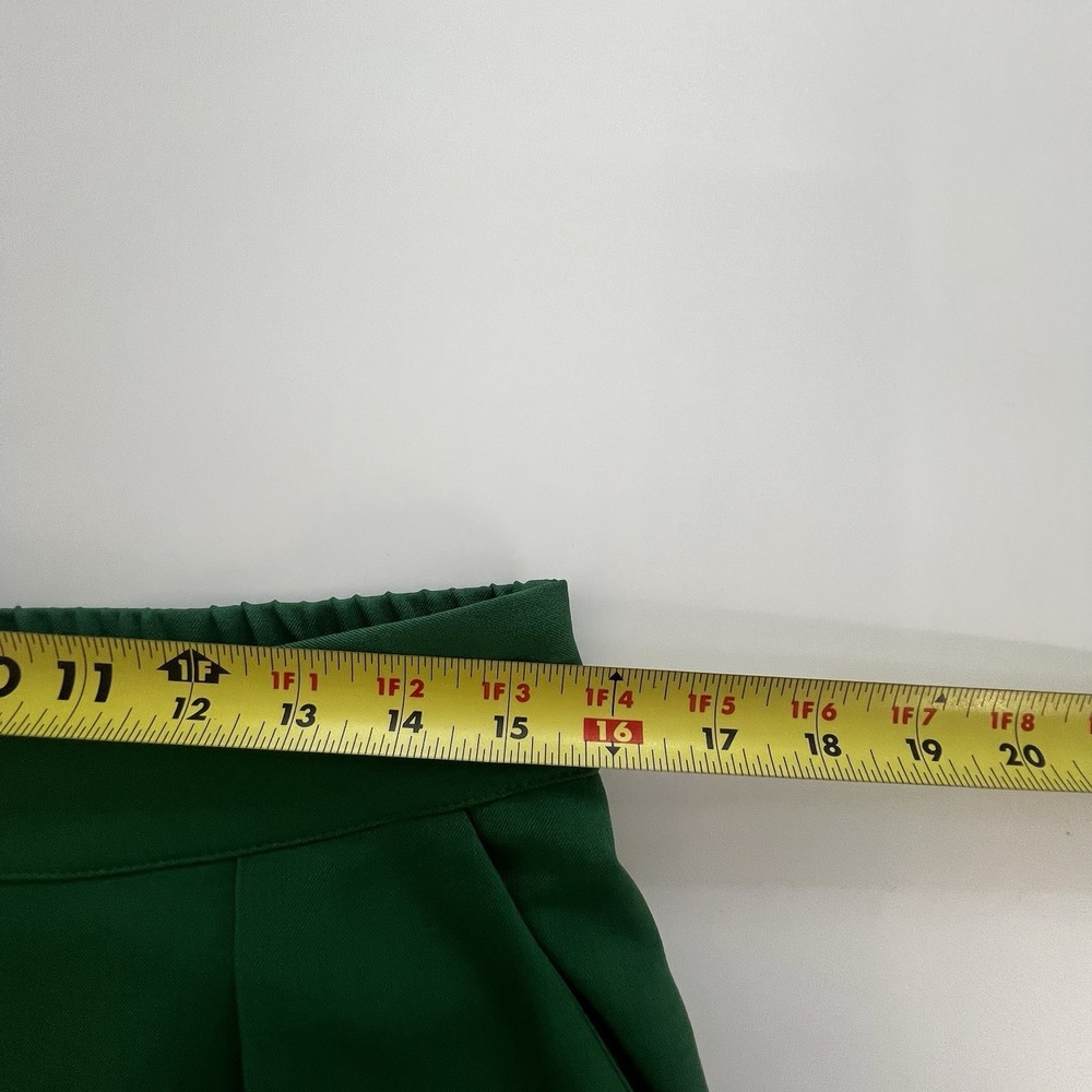 Womens Green Pant Suit Set Large Wide Leg Blazer Office Career Business Chic - Picture 12 of 12